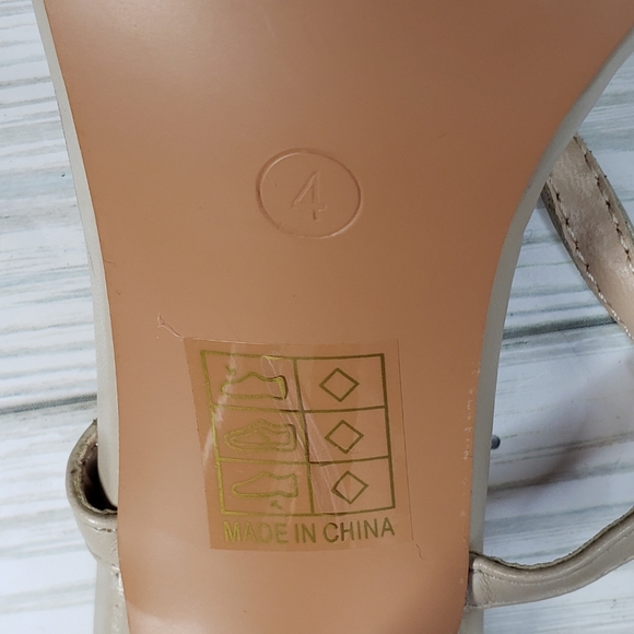 PrettyLittleThing beige square-toed heeled sandals size 4 (su104) - Picture 8 of 8